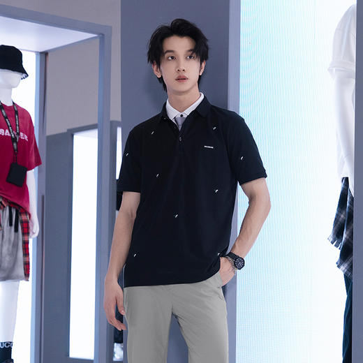 【新品上新】HX 春夏季翻领短袖T恤Y102420057101POLO杉 商品图0