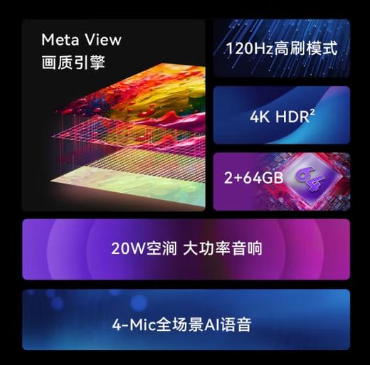 康佳（912698）电视 65F6 PRO 65英寸 2+64GB 120Hz高刷 4K超清全面屏 四路投屏 智能液晶平板游戏电视机 商品图1