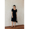HeyDress法式方领连衣裙女夏季UPV50+收腰设计感气质通勤小黑裙子 商品缩略图2