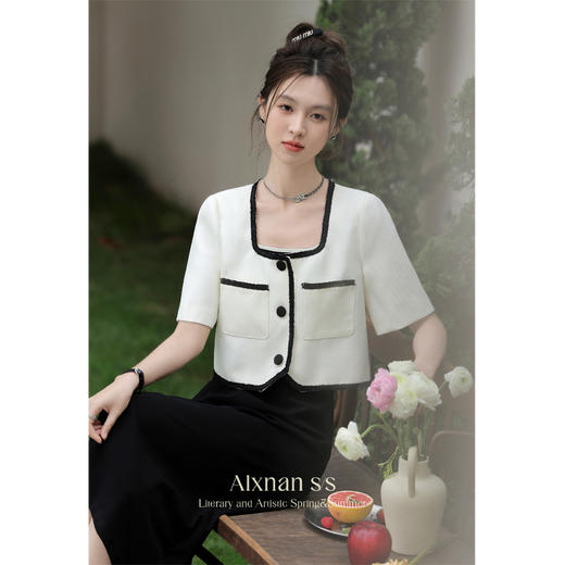 【65折秒杀】鹿向南《优雅恋人》时尚法式新款绝美短外套女L33911SY 商品图2