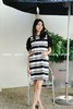 【门店同款】ENJOY夏季珍珠包撞色条纹连衣裙 157993231 商品缩略图0