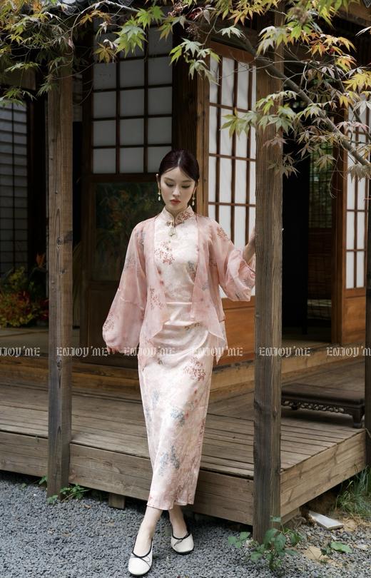 【门店同款】ENJOY夏季云敛-步步“升”花风雅颂旗袍套装 158143141 商品图1