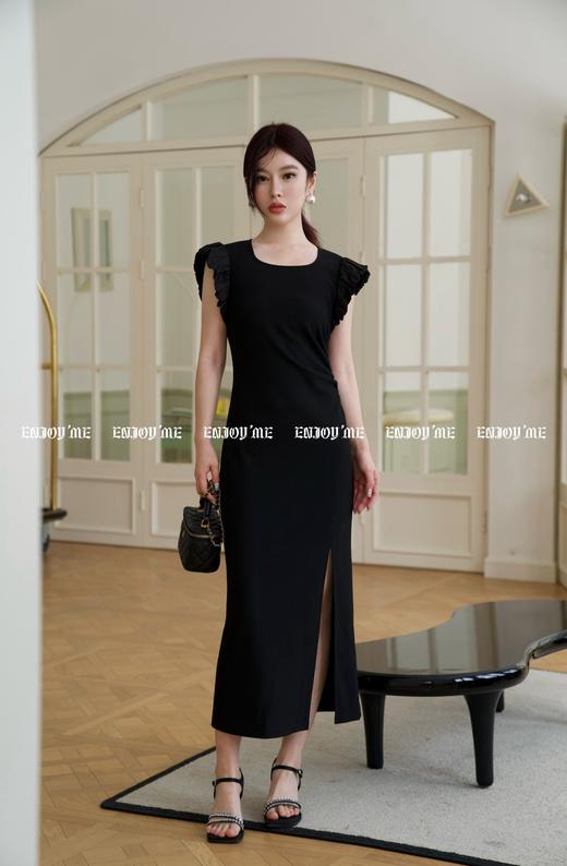 【门店同款】ENJOY夏季木耳飞袖方领连衣裙 157943656 商品图2