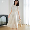 米思阳2025夏季新款新中式花边袖连衣裙绣花盘扣设计感A字裙2558 商品缩略图0