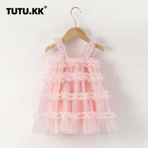 TUTU.KK女童蓬蓬纱公主裙新款吊带连衣裙牛油果色超仙女宝礼服裙90-130 商品图3