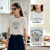 OLrain欧芮儿米白色短袖T恤女夏季2024新款通勤百搭趣味印花上衣 商品缩略图3