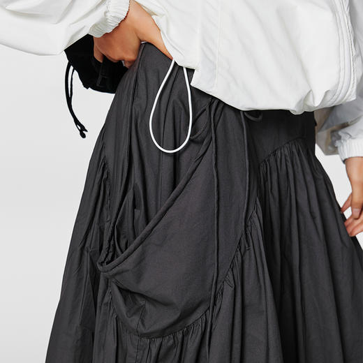 【Achock官方店】潮牌简约基础款拼接设计感长裙美式高街新款裙子 商品图2