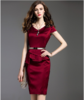 J6280074颈袖添香装新款时尚醋酸缎面礼服气质修身包臀职场连衣裙女J6280074 商品缩略图0