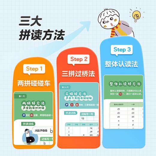 学而思 30天拼音拼读速记 5-8岁适用 拼读好方法 练习有分级 商品图3