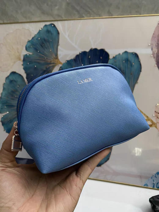 海蓝之谜蓝色皮革化妆包 洗漱包 商品图0