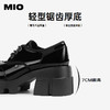 MIO米奥秋季圆头高跟松糕鞋小众设计时髦厚底酷飒牛津鞋女M244530272 商品缩略图4