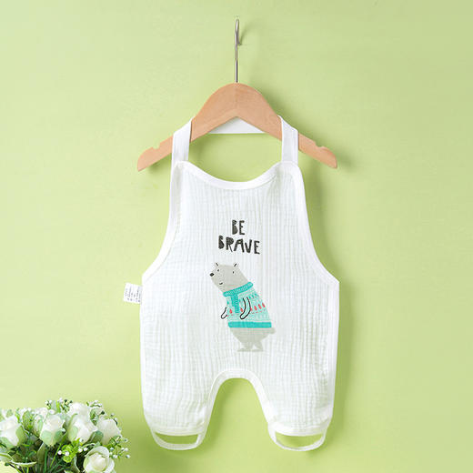 【超值2件装！】婴幼儿纱布连腿肚兜新生儿护肚宝宝夏季薄款睡袋防着凉围裙 商品图10