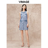 VIMAGE纬漫纪秋季新款复古法式气质显瘦高腰无袖连衣裙V2207803 商品缩略图1