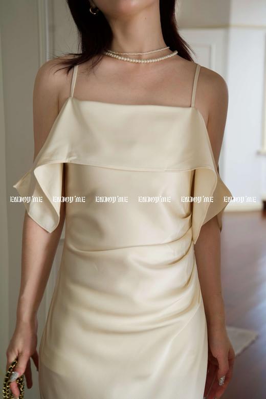 【门店同款】ENJOY夏季智性-法式一字肩连衣裙 157944667 商品图5