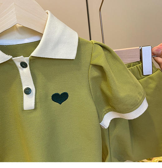 【清新甜美！夏款女童连衣裙】2024夏装新款女童洋气连衣裙 儿童宝宝时髦飞袖 POLO裙网红夏季裙子-QQ 商品图3