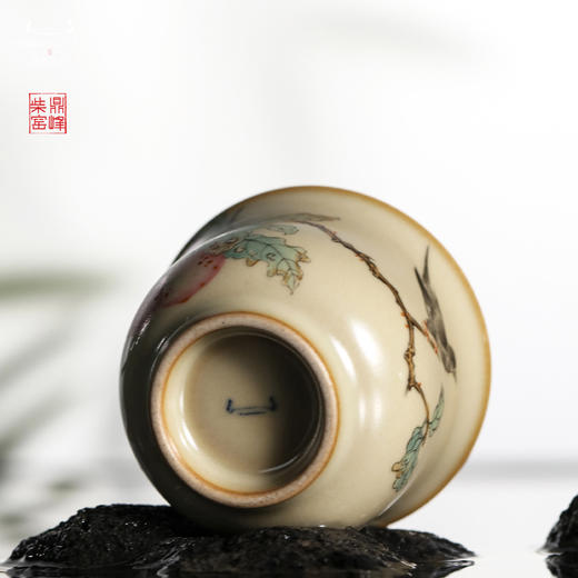 问鼎汝瓷鼎峰柴窑玉珀釉空潭杯（果树飘香） 商品图2