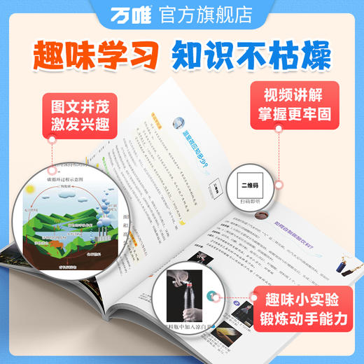 万唯新书物化生地早知道趣味启蒙初中课外阅读书籍必读生活中的小四门科普百科全书小初衔接老师推荐七八年级会考漫画小升初知识训练万维旗舰店 商品图2