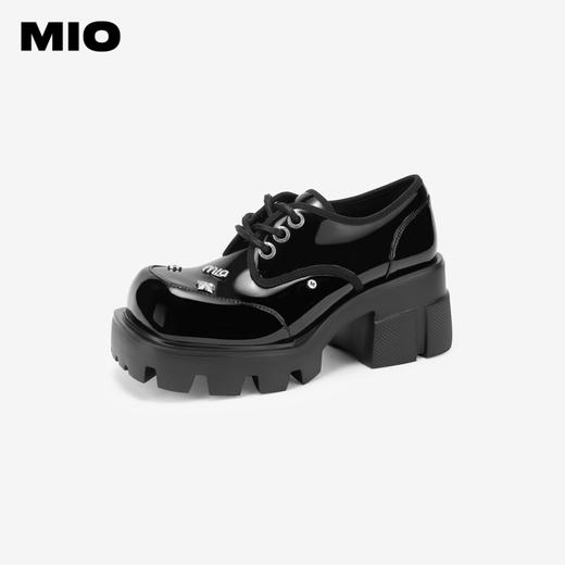 MIO米奥秋季圆头高跟松糕鞋小众设计时髦厚底酷飒牛津鞋女M244530272 商品图0