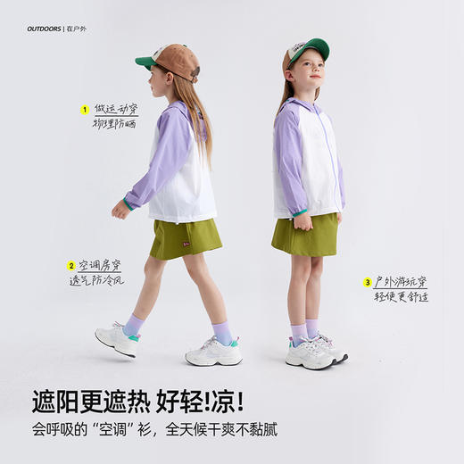 【“冰巢”洞洞防晒款】儿童拼色凉感防晒空调衫 PXW2420 商品图1