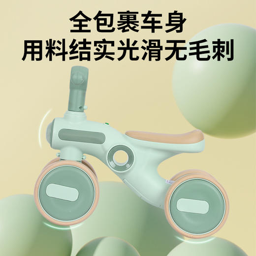【音乐灯光！高颜值儿童滑行车】儿童滑行学步车1-3岁男女宝宝无脚踏防侧翻四轮滑滑车扭扭车溜车，四轮加宽设计，配合低重心设计，避免侧翻发生。ry 商品图2