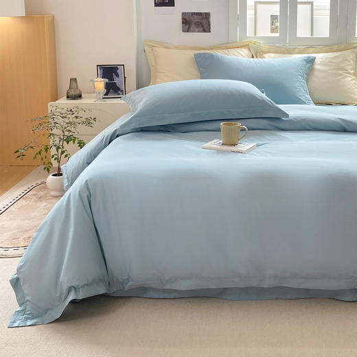 【维科家纺】素色全棉四件套纯棉简约床品纯色被套三件套贝尔 商品图1