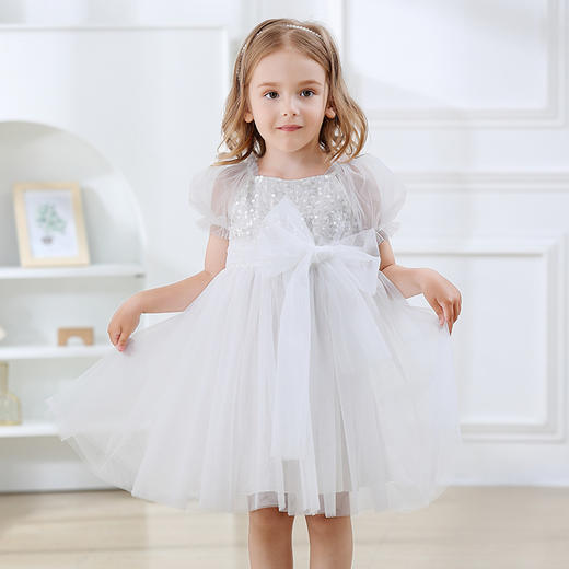 TUTU.KK女童连衣裙夏季新款洋气仙女风气质蝴蝶打结女宝宝公主裙洋气90-130 商品图1