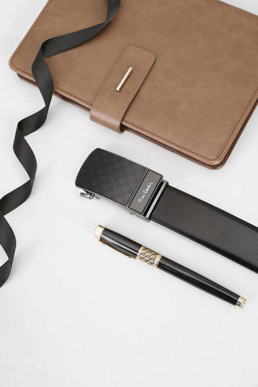 皮尔卡丹皮带男真皮腰带男士商务休闲自动扣高档官方正品牛皮裤带 商品图11