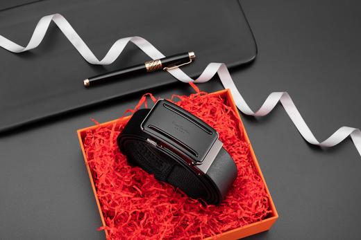 皮尔卡丹皮带男真皮自动扣男士高档腰带商务头层牛皮裤腰带 商品图5