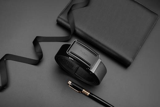 皮尔卡丹皮带男真皮自动扣男士高档腰带商务头层牛皮裤腰带 商品图1