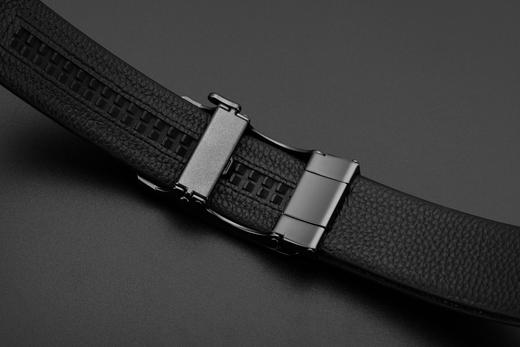 皮尔卡丹皮带男真皮自动扣男士高档腰带商务头层牛皮裤腰带 商品图7