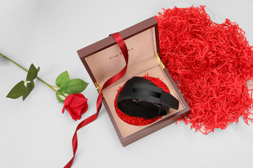 皮尔卡丹皮带男真皮腰带男士商务休闲自动扣高档官方正品牛皮裤带送男友送爸爸 商品图8