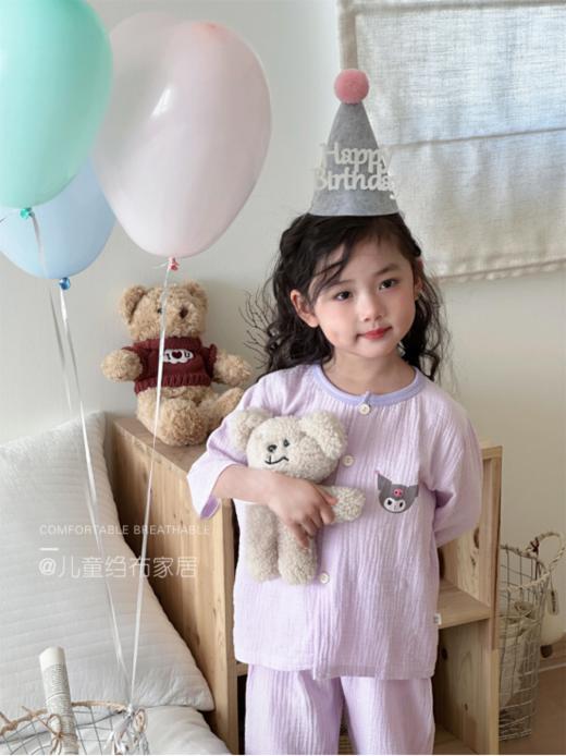 🔥【启月兔双层绉纱空调服套装】✨1、新型绉纱织造技术 吸湿透气=蓬松超柔，亲肤软肤 ~  商品图5