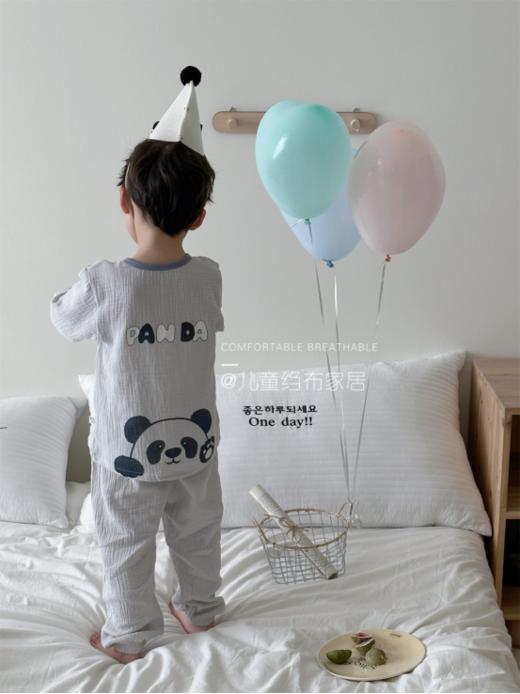 🔥【启月兔双层绉纱空调服套装】✨1、新型绉纱织造技术 吸湿透气=蓬松超柔，亲肤软肤 ~  商品图3