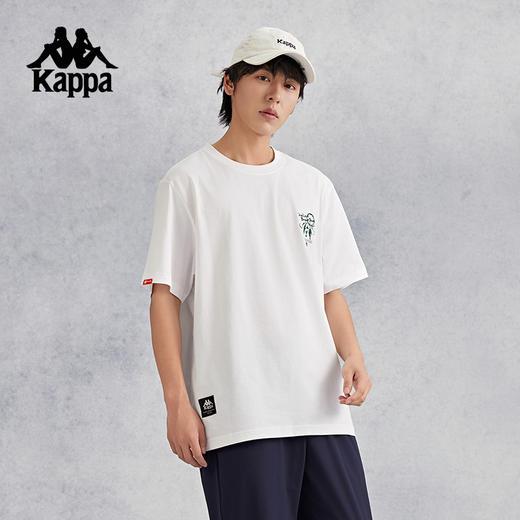 kappa卡帕背靠背复古纯棉短袖t恤男2024新款夏季运动休闲半袖男款K0E52TD65 商品图1