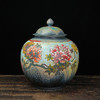 台湾陶艺大家 陈庆 聚宝罐 磨釉牡丹、荷花招财大摆件家用办公室风水罐客厅店铺大容量储存罐 商品缩略图8