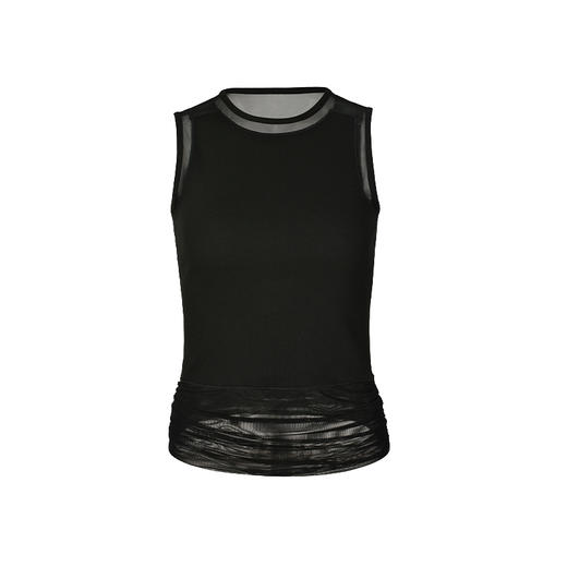 NUTH “视觉叠穿”半透露背吊带背心修身显瘦无袖背心女 商品图5