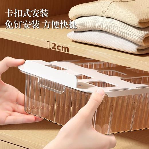 内衣收纳盒抽屉式内裤袜子文胸整理盒家用衣柜透明分格带盖储物箱 商品图1