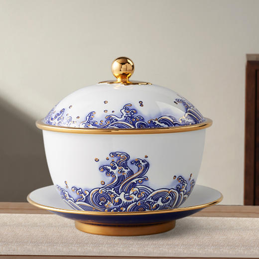 永丰源先生瓷海上明珠91头餐具套装豪华餐具碗盘碟家用整套礼盒装 商品图3