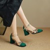 【预售5天】法式复古包头一字扣，拼色镂空中空气质凉鞋XMNEHD&H526 商品缩略图0