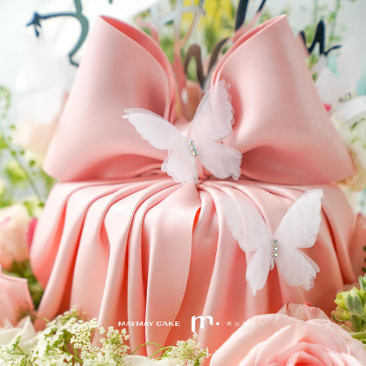 【提前一天预定】仙气飘飘|蝴蝶结蛋糕【D4814】 商品图1