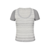 NUTH撞色条纹针织t恤修身显瘦正肩短袖女 商品缩略图6