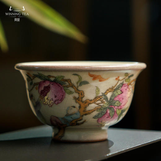 问鼎哥窑压手杯（多子多福）（福寿康宁）（福寿双全） 商品图1