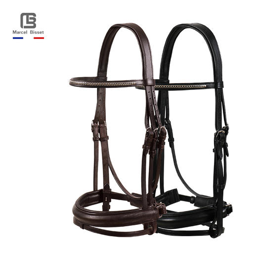 牛皮水勒僵欧洲进口骑马缰绳马术装备马匹用具骑马装备 商品图1