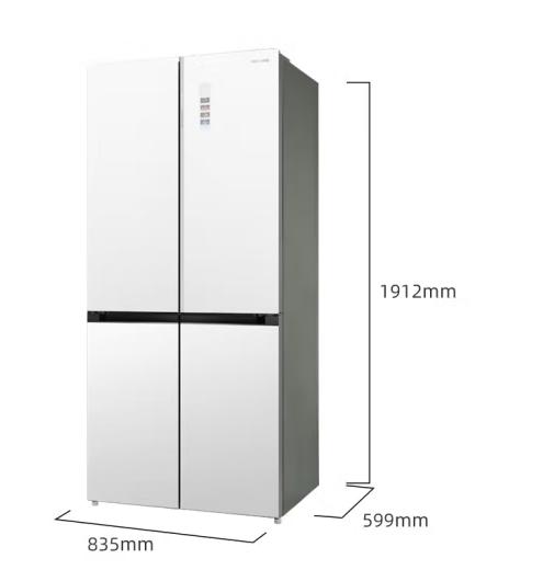 美菱（MeiLing）（202777）【双系统】506升十字双开门四门冰箱 家用超薄底部散热零嵌入双变频全空间净味大容量冰箱 BCD-506WP9BDZ【599mm零嵌】冰晶白 商品图1