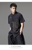 PINLI品立夏季新款新中式刺绣立领衬衫男士国潮斜襟短袖衬衣B242113130 商品缩略图6