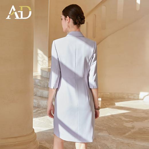 AD紫色西装连衣裙女不规则设计感通勤职业装播音主持演讲比赛服装 商品图4