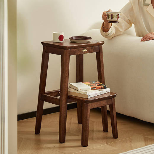 初心| 实木双层抽拉梯凳 商品图7