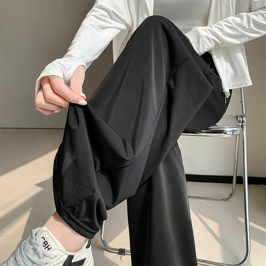 【“美炸”你的小众单品美颜裤】粉色防晒裤女夏季薄款高腰垂感宽松直筒休闲阔腿裤凉凉冰丝运动裤，轻松无束缚，感舒适的穿着体验。ry 商品图8