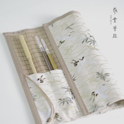 笔帘卷笔袋老竹色竹制毛笔笔帘袋毛笔收纳帘笔卷保护毛笔护笔收纳 商品图8