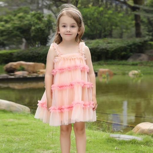 TUTU.KK女童蓬蓬纱公主裙新款吊带连衣裙牛油果色超仙女宝礼服裙90-130 商品图1